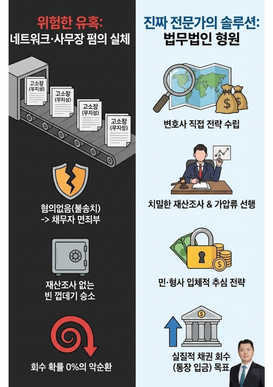 채권추심 전문 로펌이 제시하는 단순 채무불이행 프레임 타파 사기죄 기망행위 입증 요건 및 강제집행면탈죄 연계 자산 회수 매뉴얼 요약 구조 표