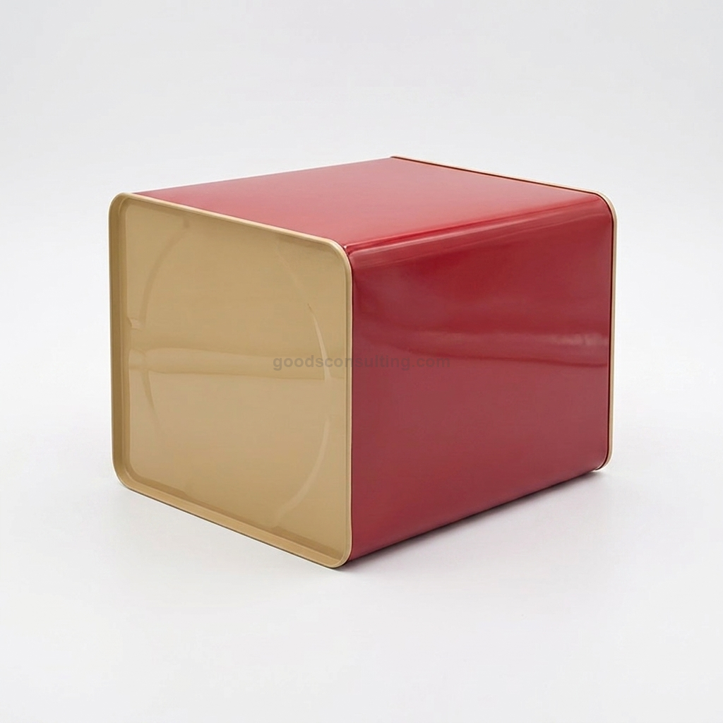 틴케이스인쇄 전체면 유광 레드골드 답례품패키지
