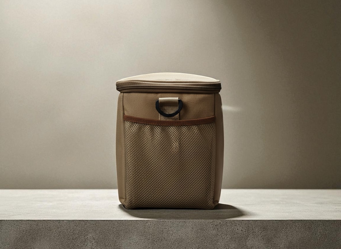 브랜드 로고 인쇄가 가능한 베이지색 옥스포드 보냉백 캠핑 쿨러백 아이스백