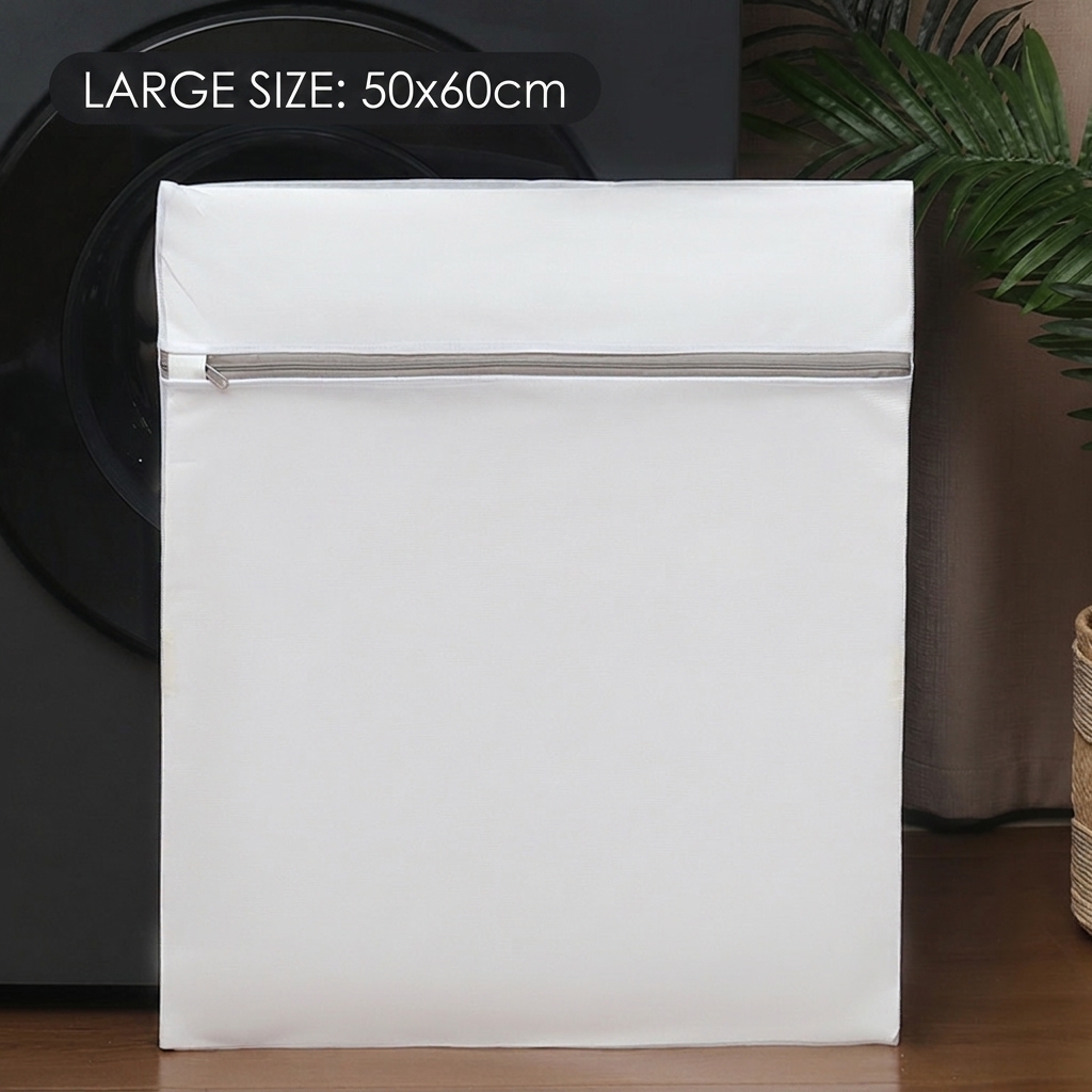 빨래망로고인쇄 대형 50x60 화이트 세탁망