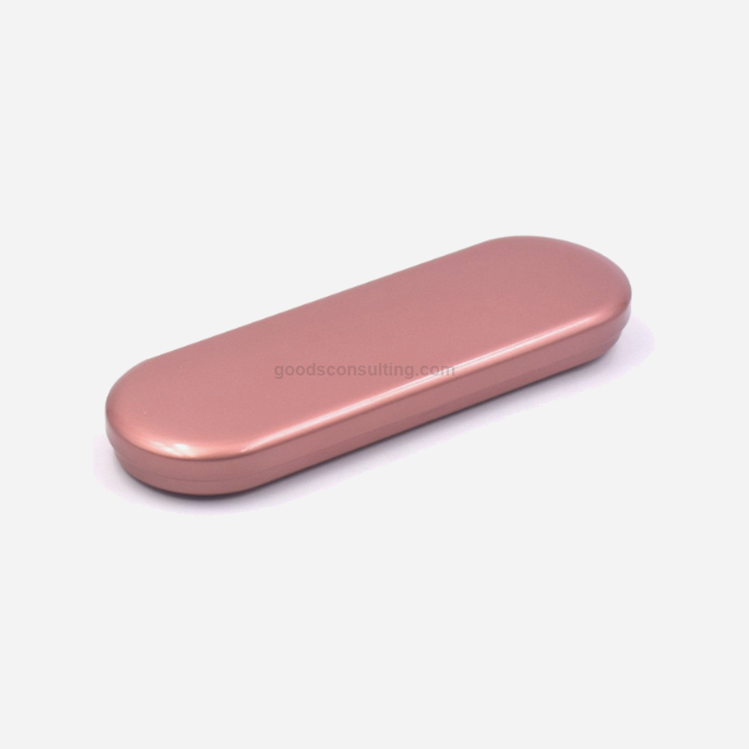 타원 틴케이스각인 로즈골드 컬러 뷰티 브랜드 굿즈