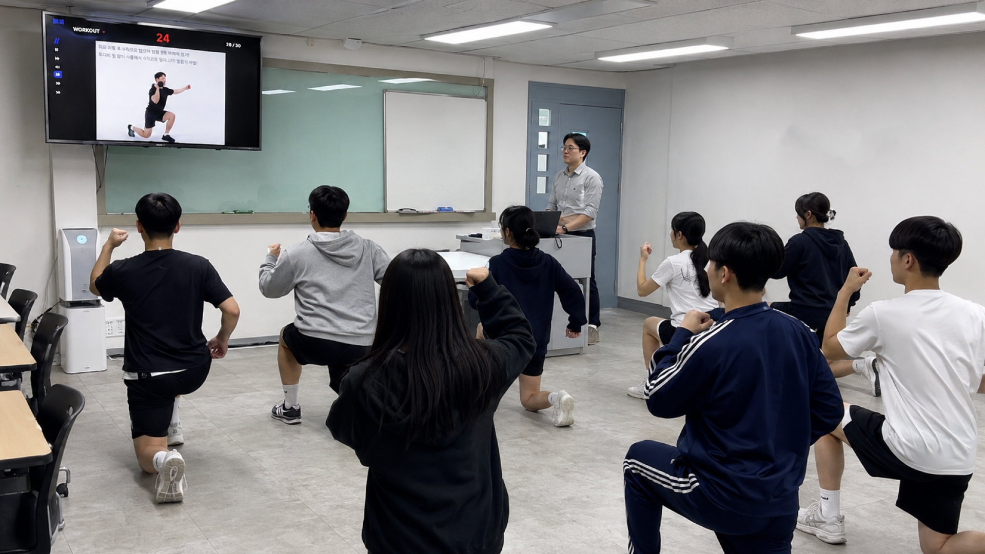 학원 활용 화면