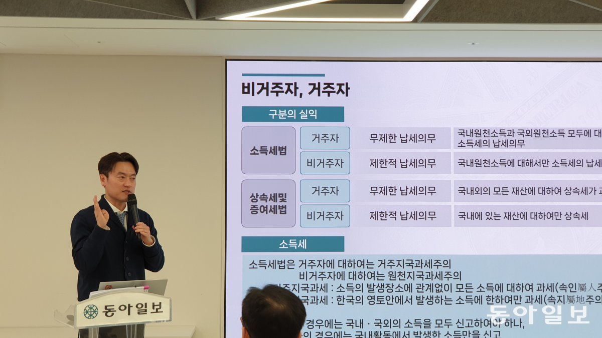 고주현 지수회계법인 회계사가 23일 서울 종로구 동아미디어센터에서 열린 ‘자산승계학교’에서 강의하고 있다. 황재성 기자 <A HREF=