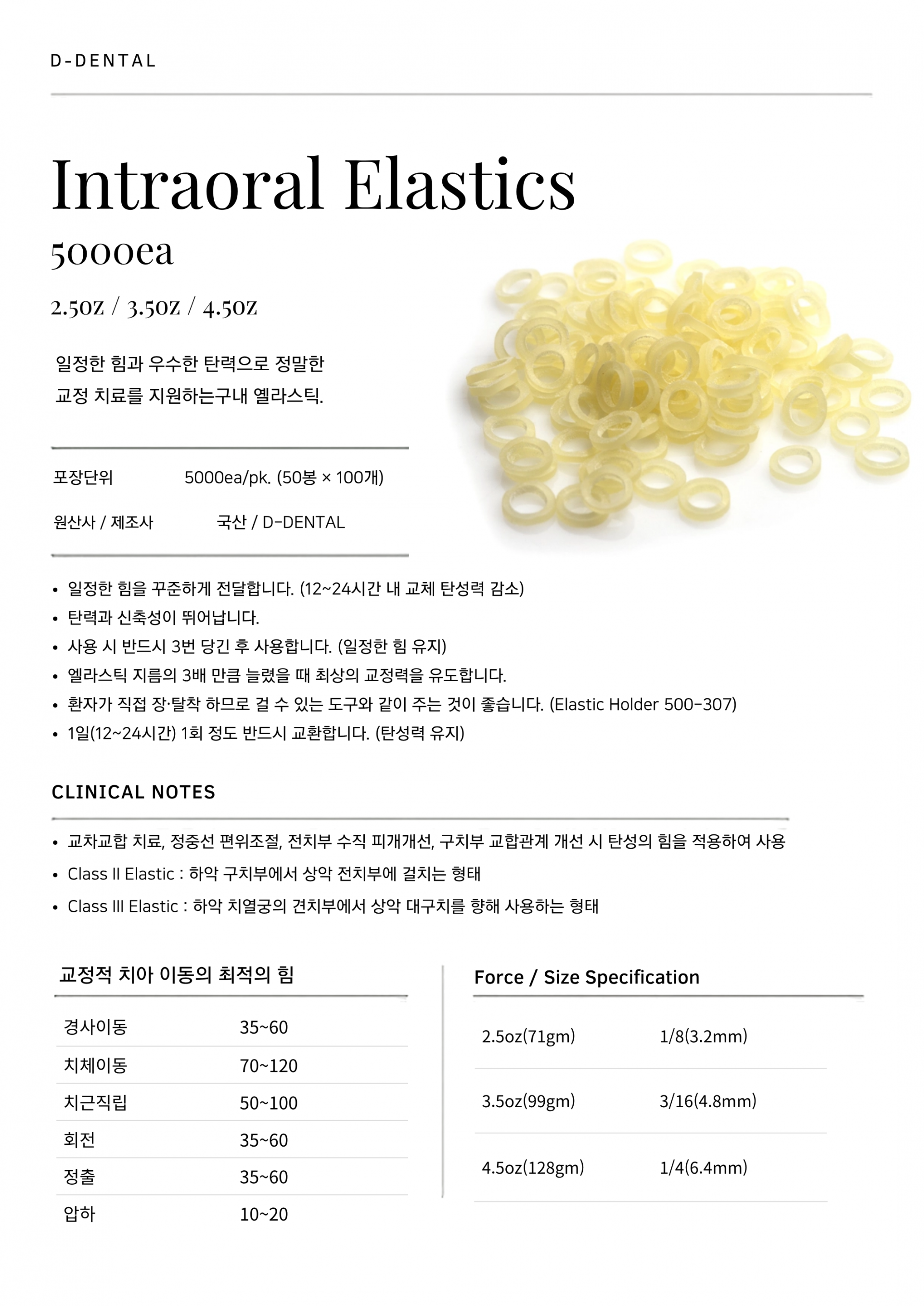 교정용 엘라스틱