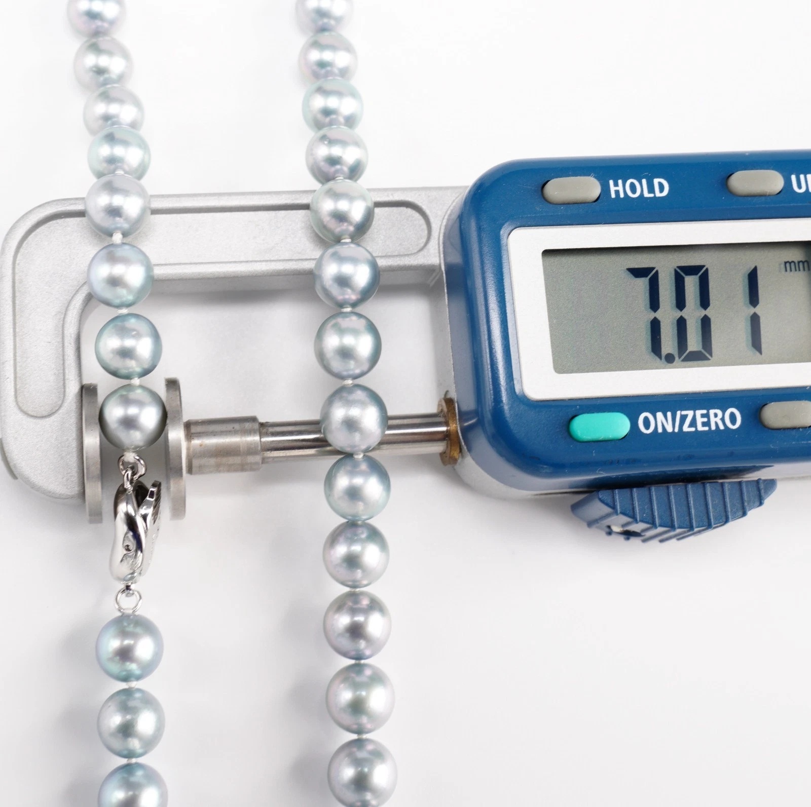 7~7.5mm 실버컬러아코야진주목걸이