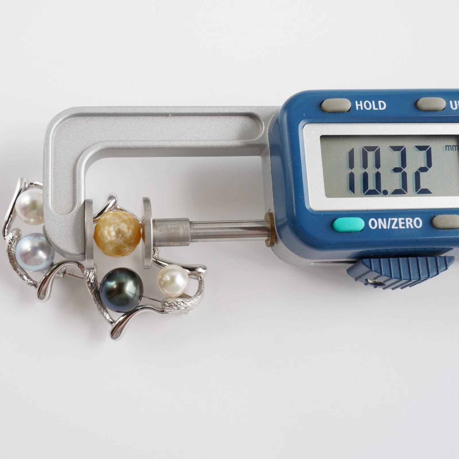 멀티컬러 남양진주&타히티흑진주&아코야진주실버브로치