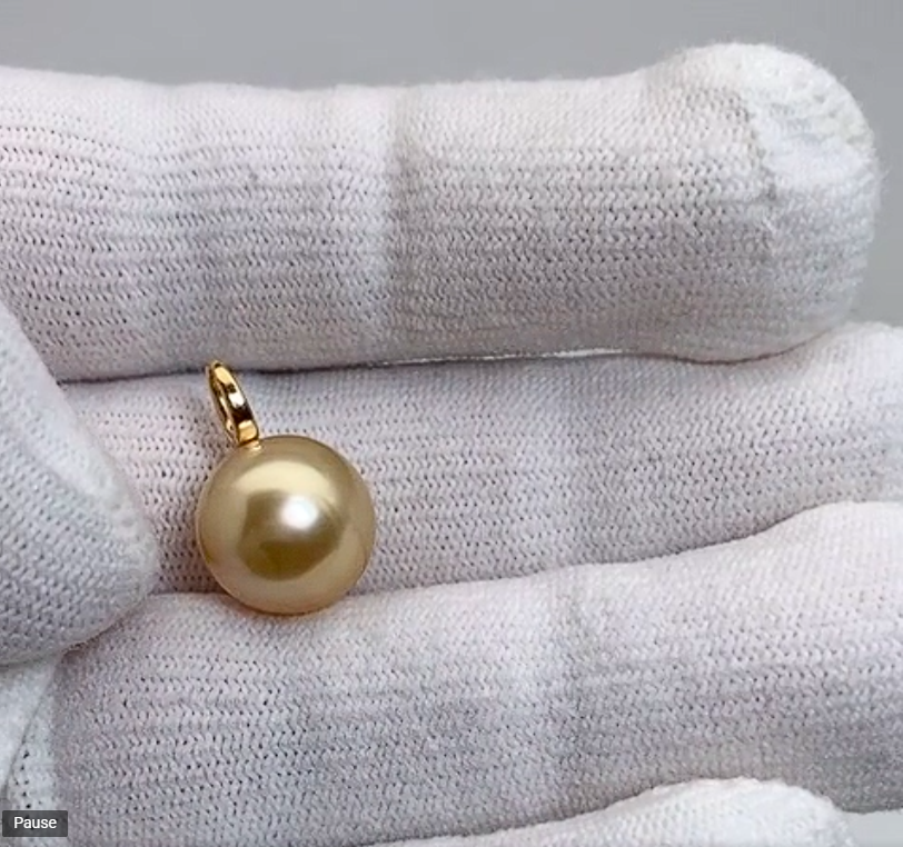 11.8mm 골드컬러 남양진주 18k골드팬던트