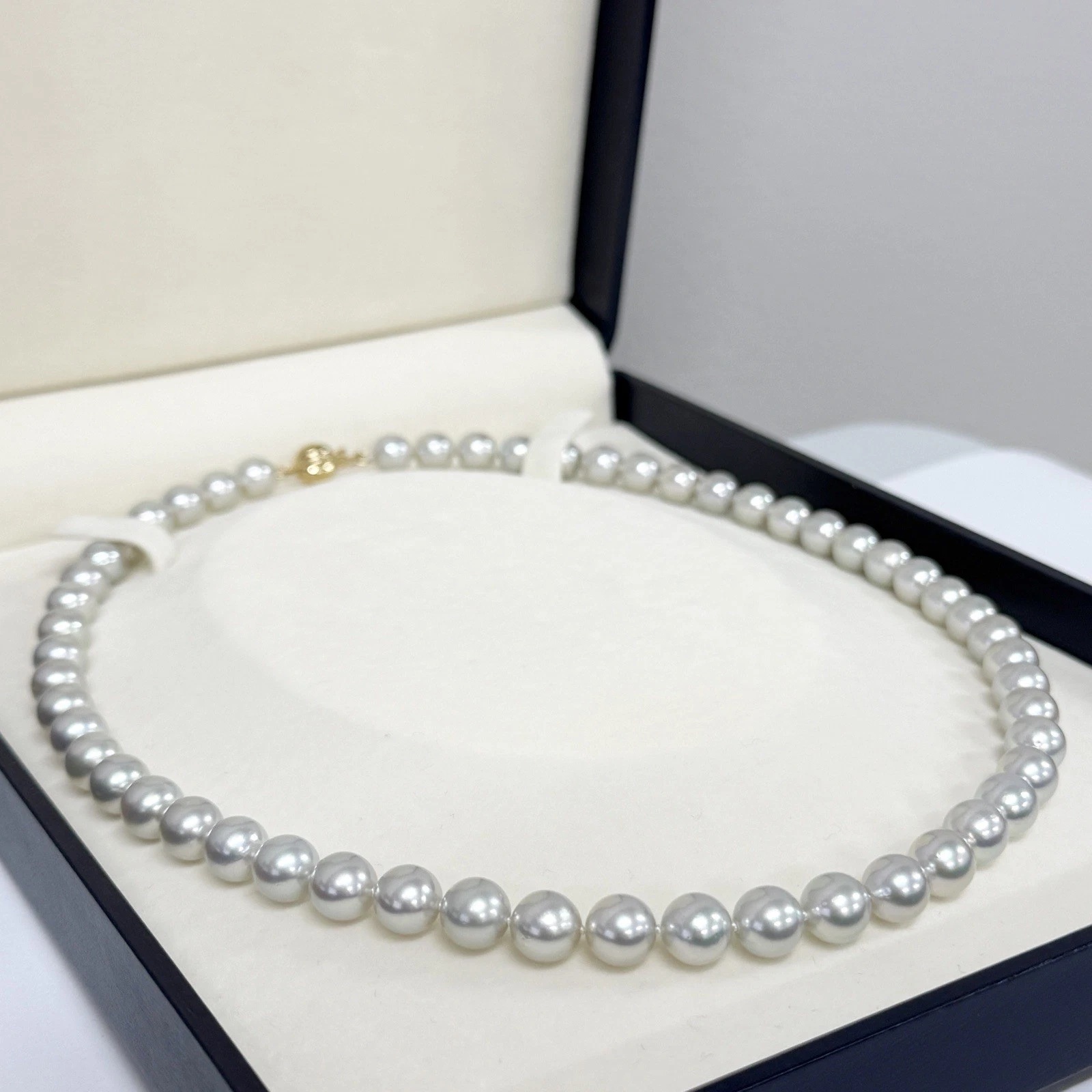 7.5~8mm 실버컬러아코야진주목걸이