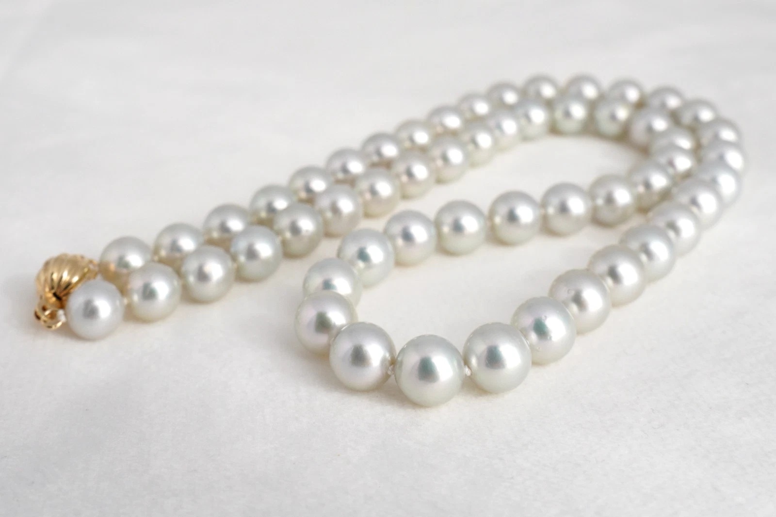 7.5~8mm 실버컬러아코야진주목걸이