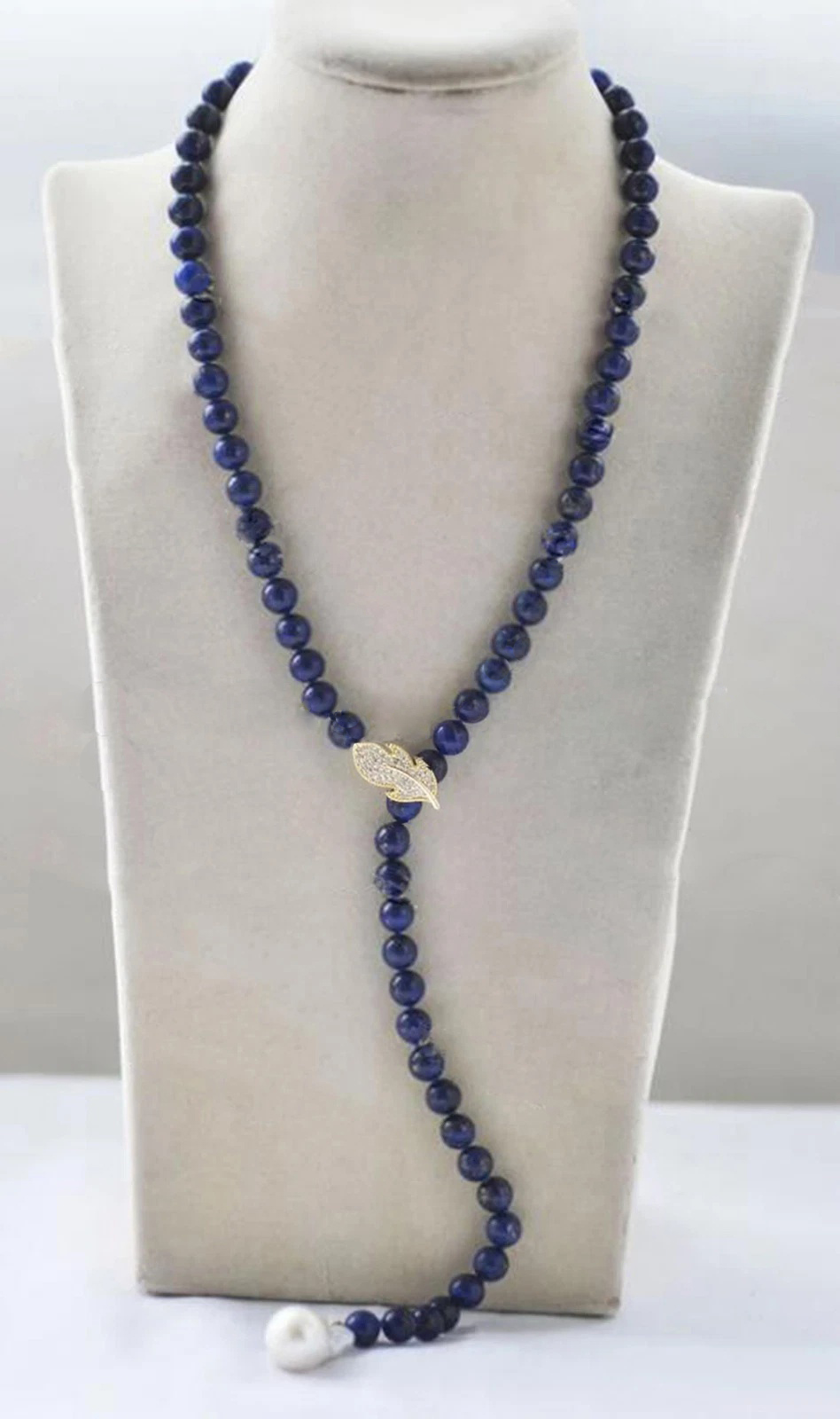 케이시진주 펜던트 8mm 천연라피스라줄리 롱목걸이