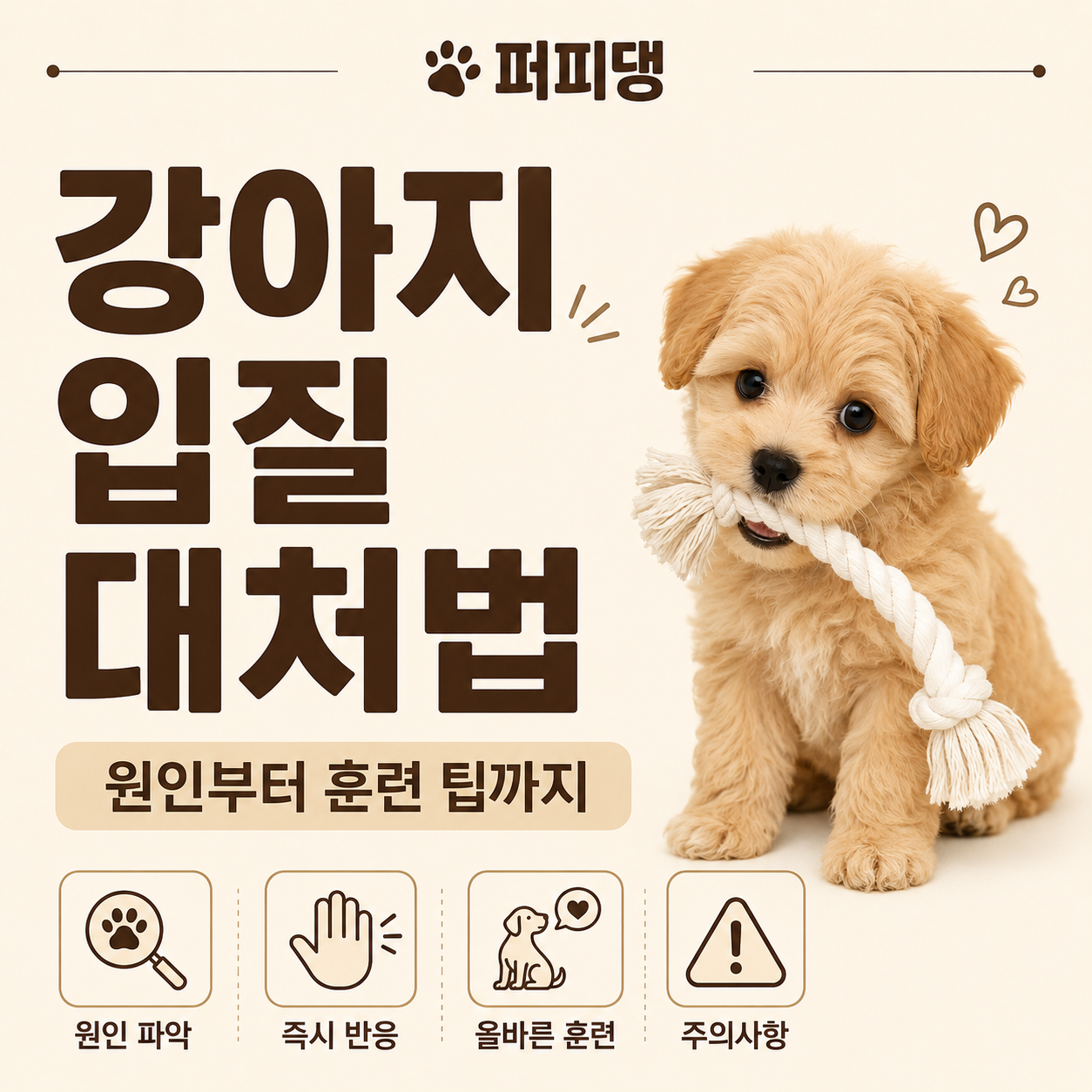 강아지 입질 대처법, 무는 행동 줄이는 훈련 방법