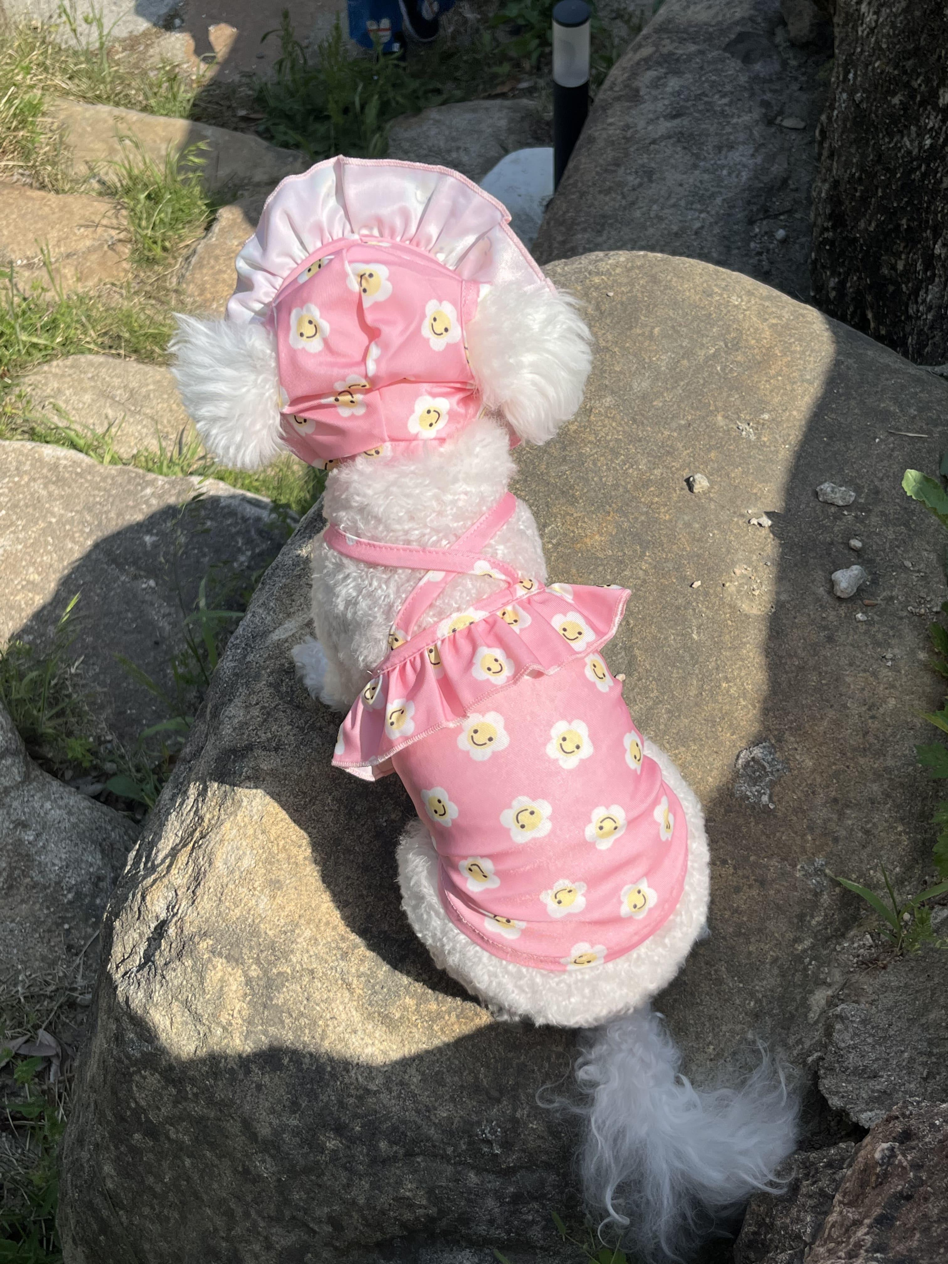 스마일 플라워 프릴 수영복