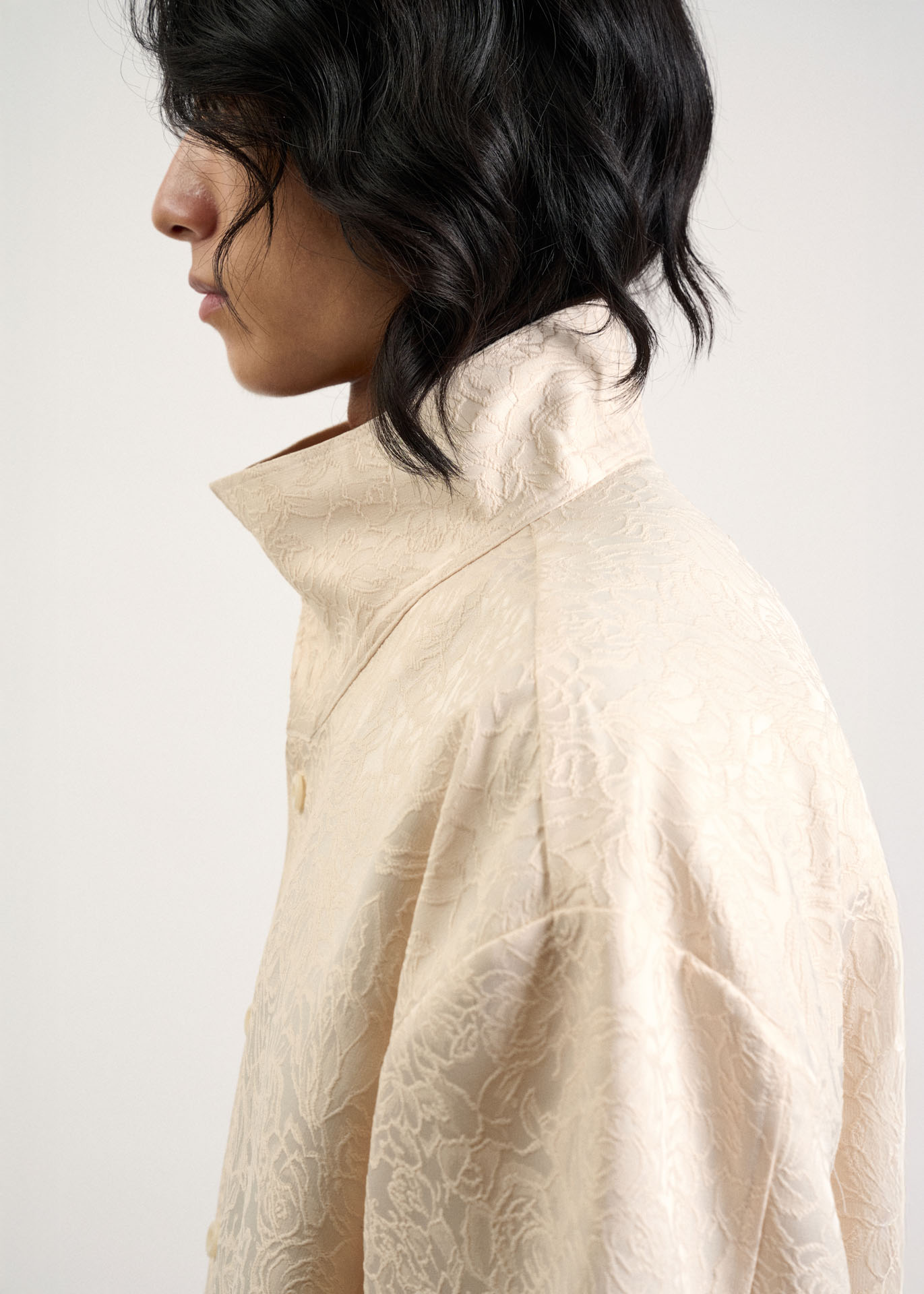 Over Sized Jacquard Shirt - Two color