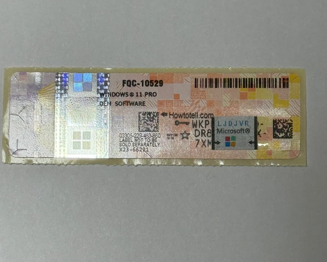 윈도우11 OEM 정품 라벨 스티커 윈도우10 호환 가능