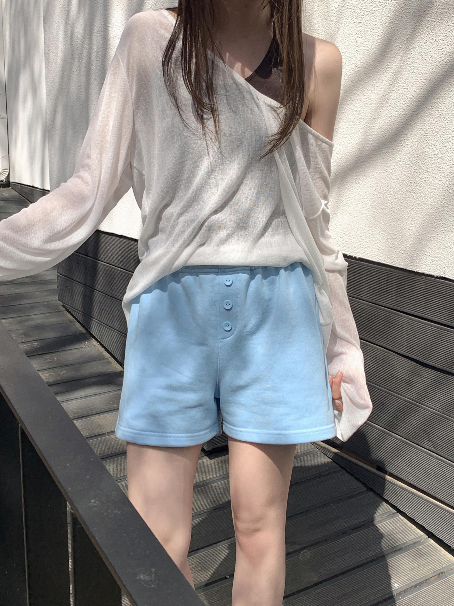 썸머 파스텔 딥 브이넥 루즈핏 레이어드 살안타 긴팔 티셔츠 | 6color