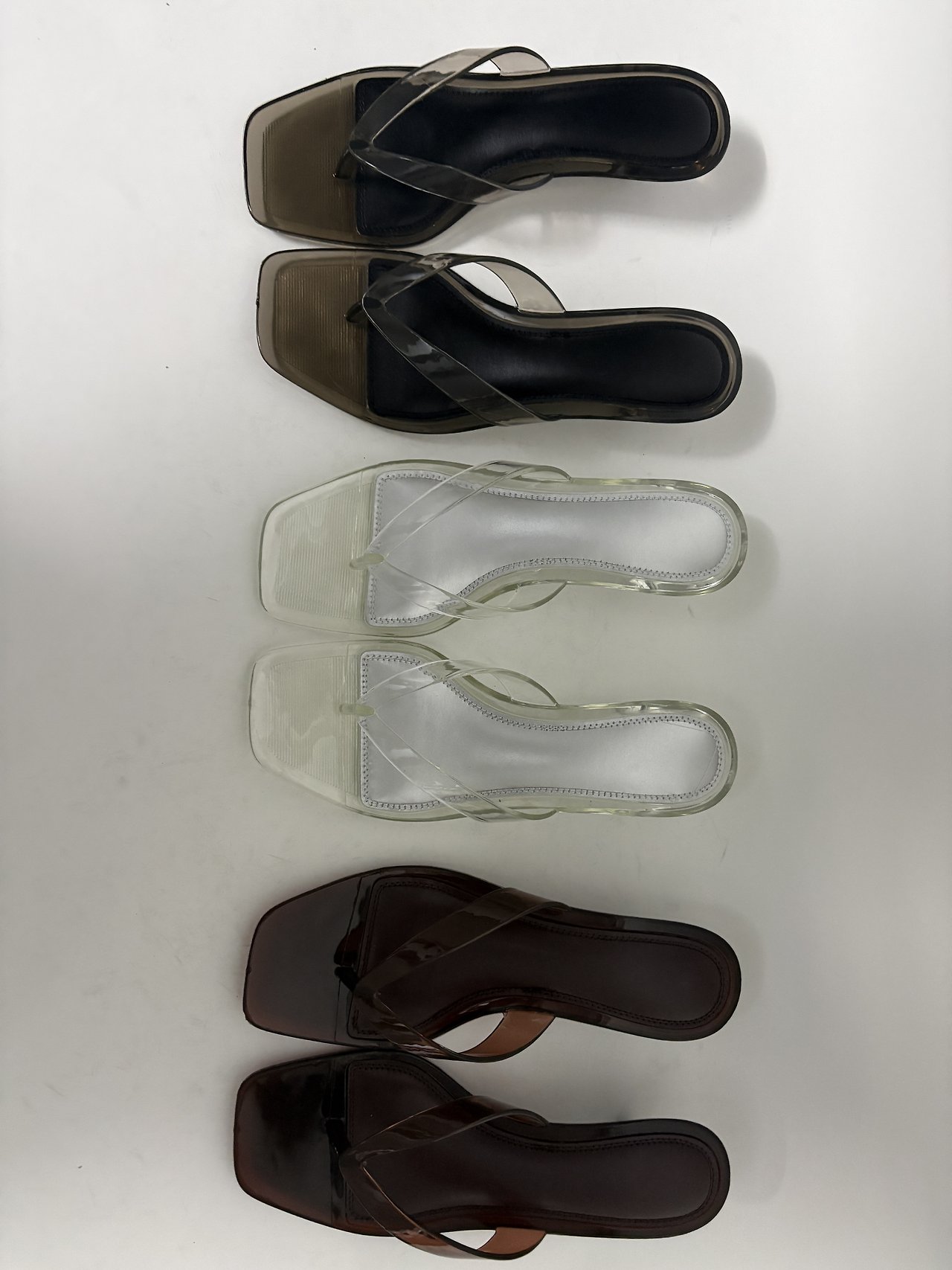 투명 젤리 쪼리 여름 발편한 키높이 4.5cm 미들 키튼힐 | 3color