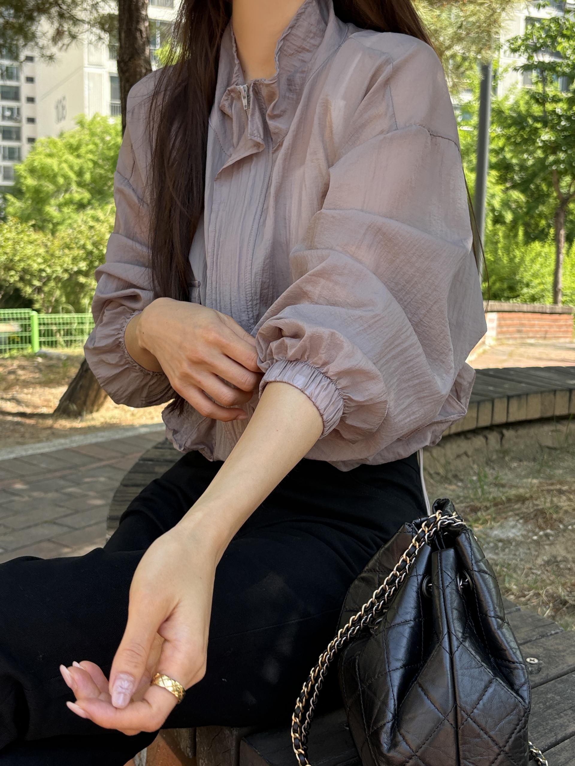 와샤 나일론 집업 하이넥 바람막이 점퍼 | 4color