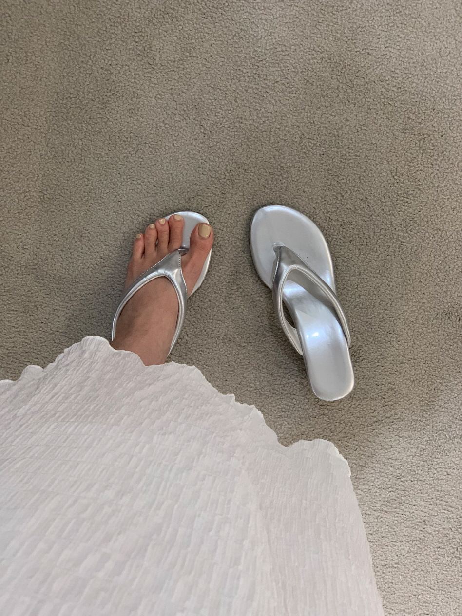 에나멜 레더 쪼리 여성 여름 발편한 키높이 웨지 6cm 미들 샌들 뮬힐 (아이보리, 실버, 블랙)