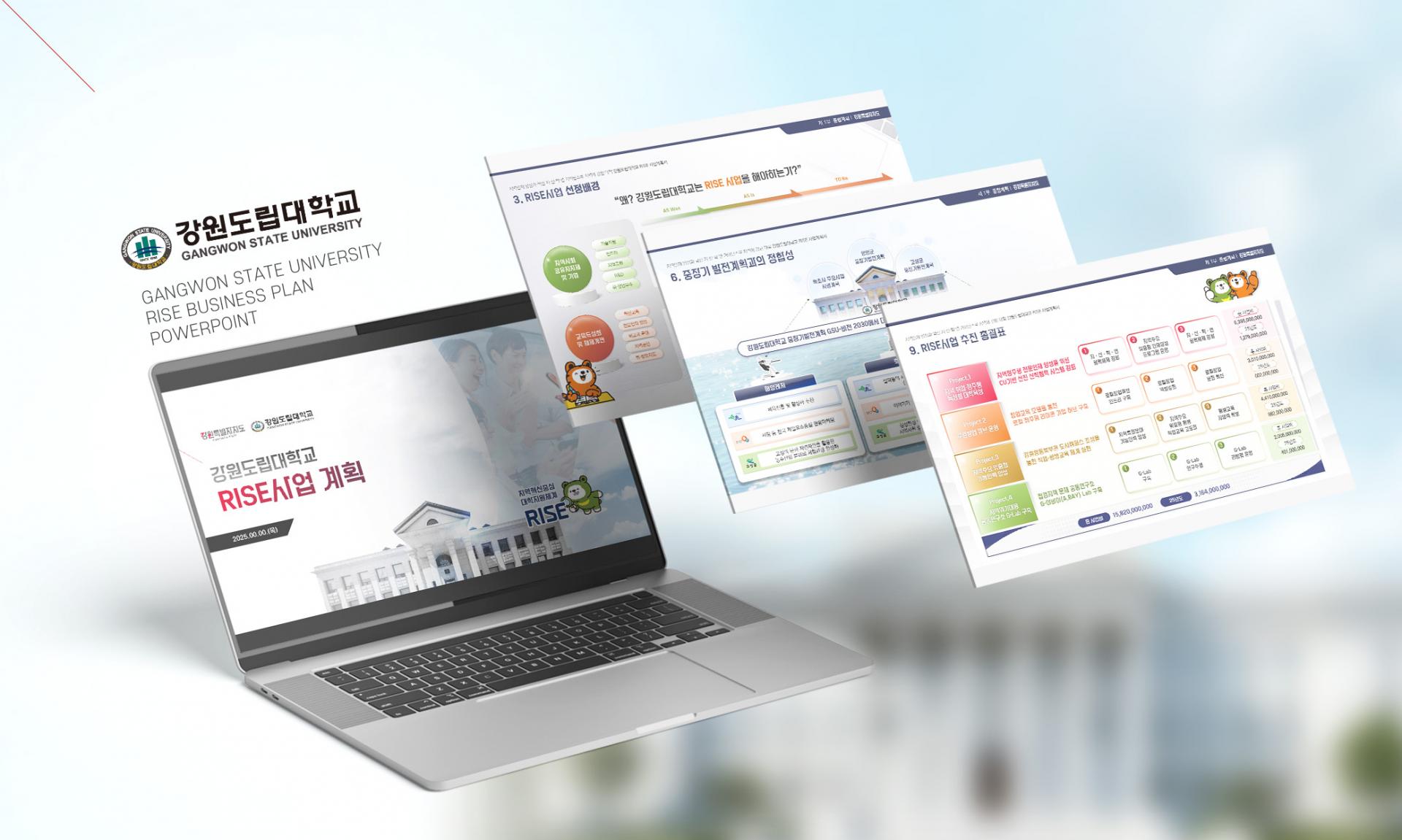 [공공·대학 | 사업계획서] 강원도립대학교 RISE 사업 발표자료 PPT 디자인 제작 : PPT 제작 포트폴리오 | AIMESS ...