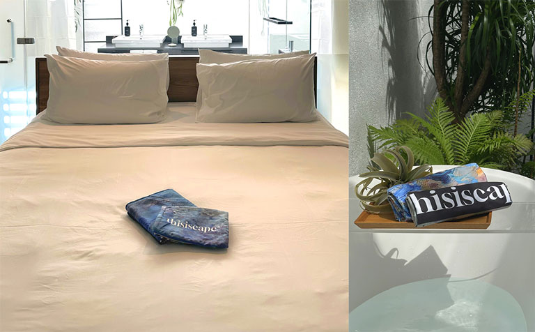 싱가포르 로이즈인(로이드인) 리뉴얼 기념으로 제공된 디스이스케이프 비치타월(비치타올)