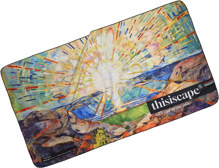 새해 선물로 좋은 뭉크의 테마로 제작된 디스이스케이프 비치타월(비치타올)