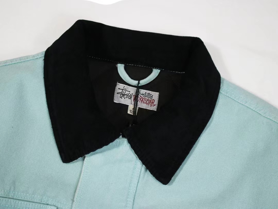 스투시 워시드 캔버스 샵 자켓