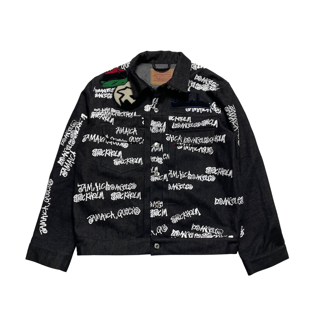 스투시 x 아워레가시 x 데님 티어스 TTL 데님 자켓 블랙