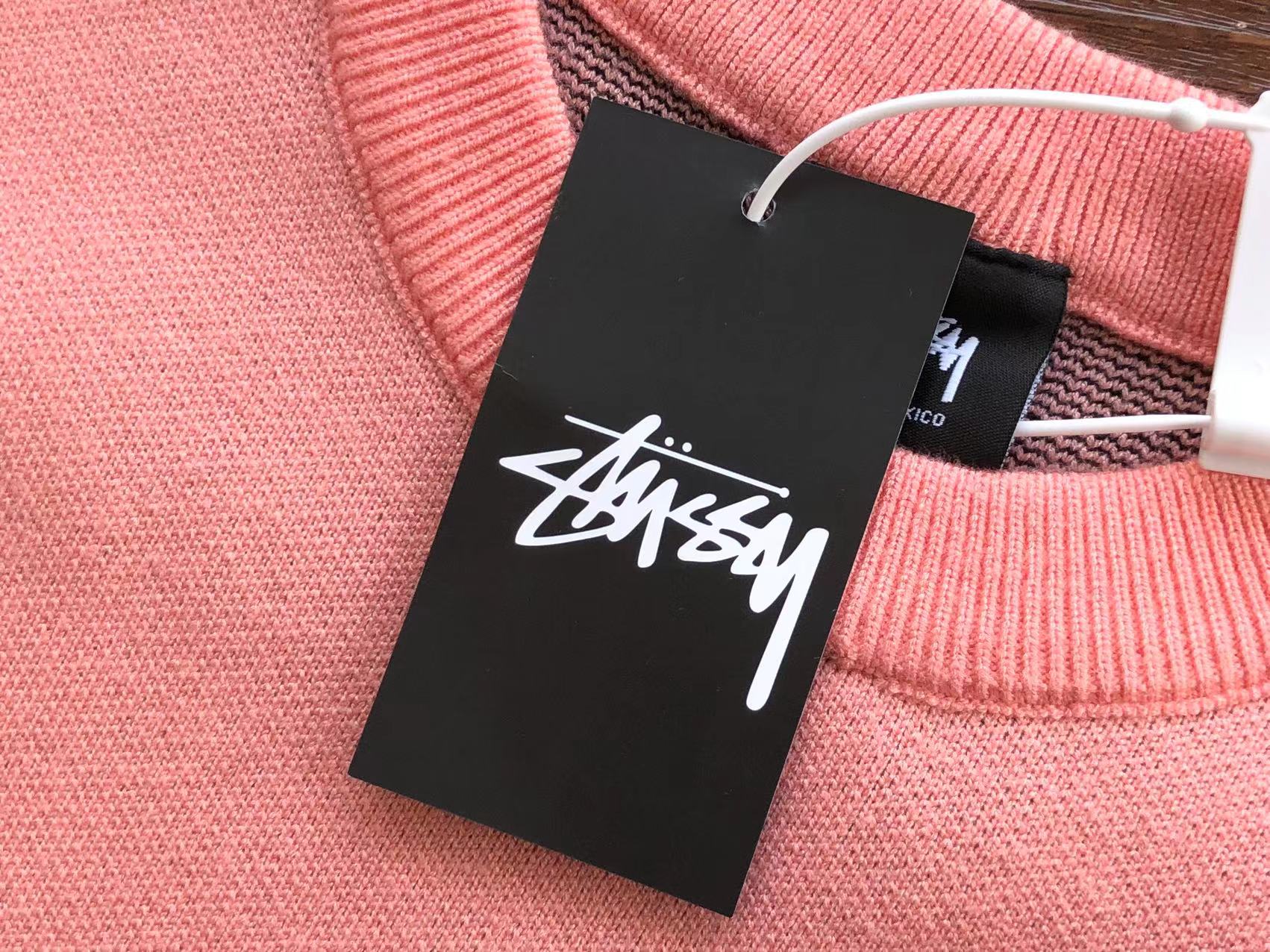 스투시 스탁 스웨터 핑크