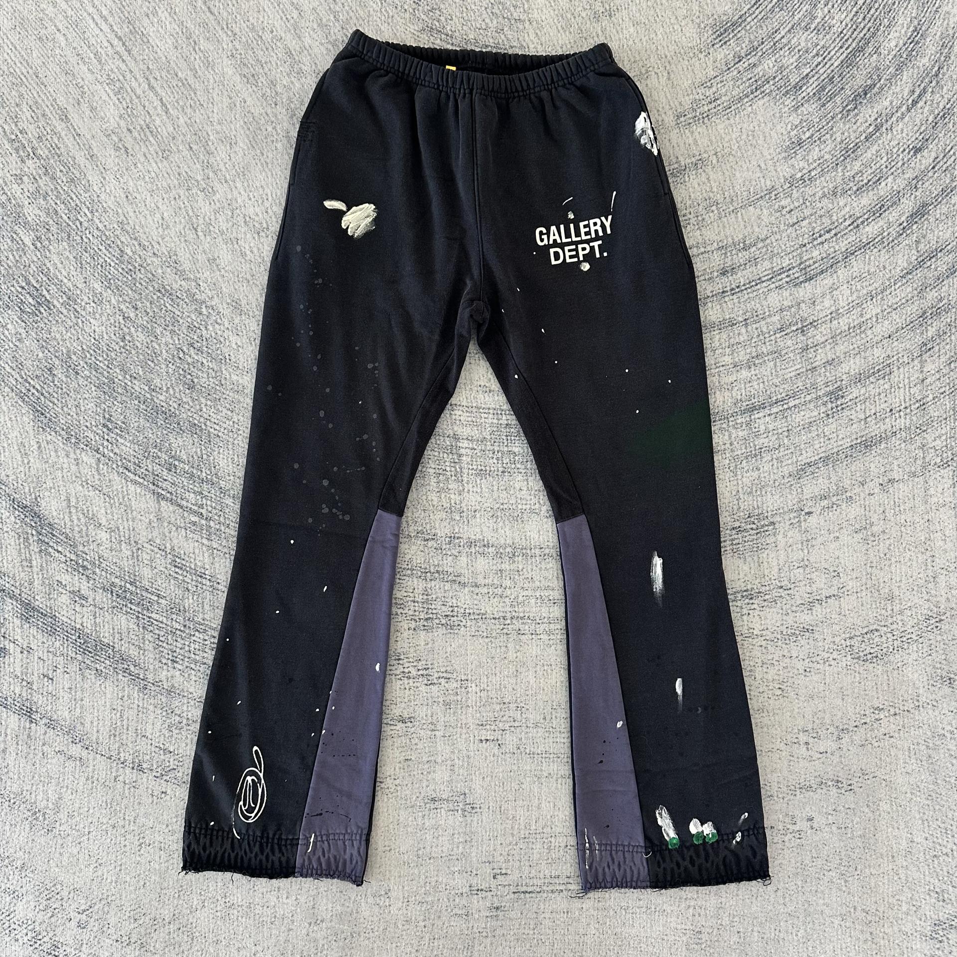 Gallery Dept. GD Logo Flare Sweatpants Washed Black