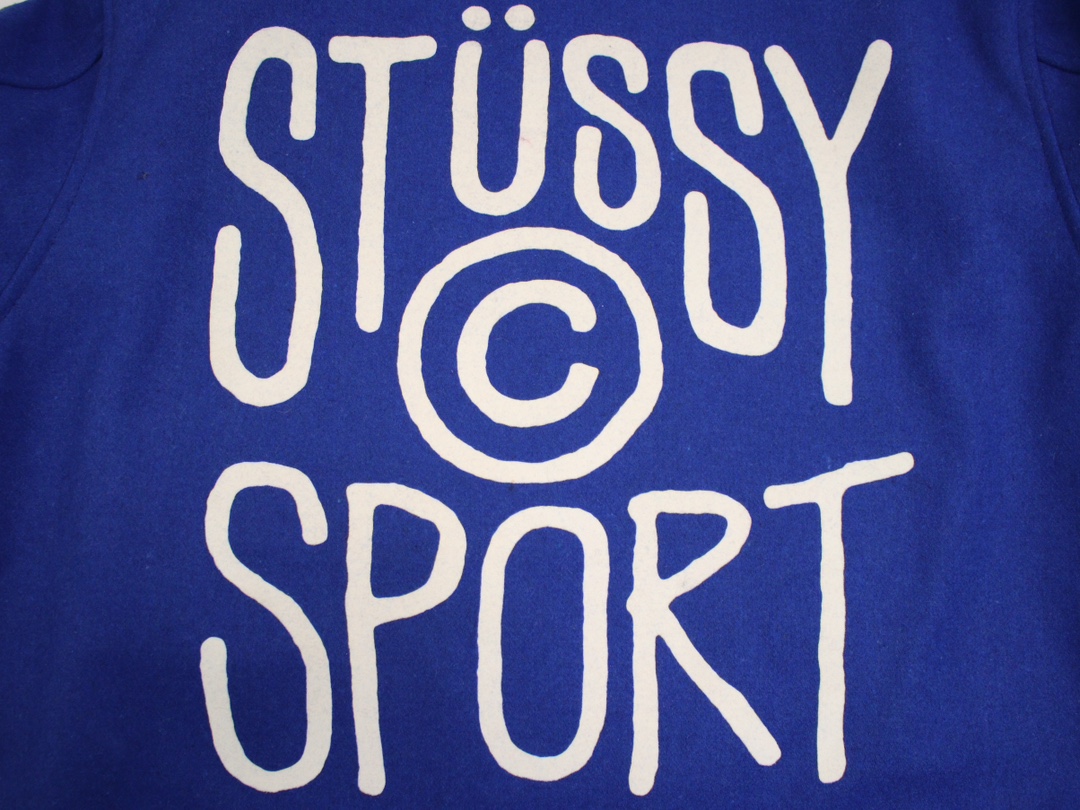 스투시 스포츠 멜튼 바시티 자켓 로얄