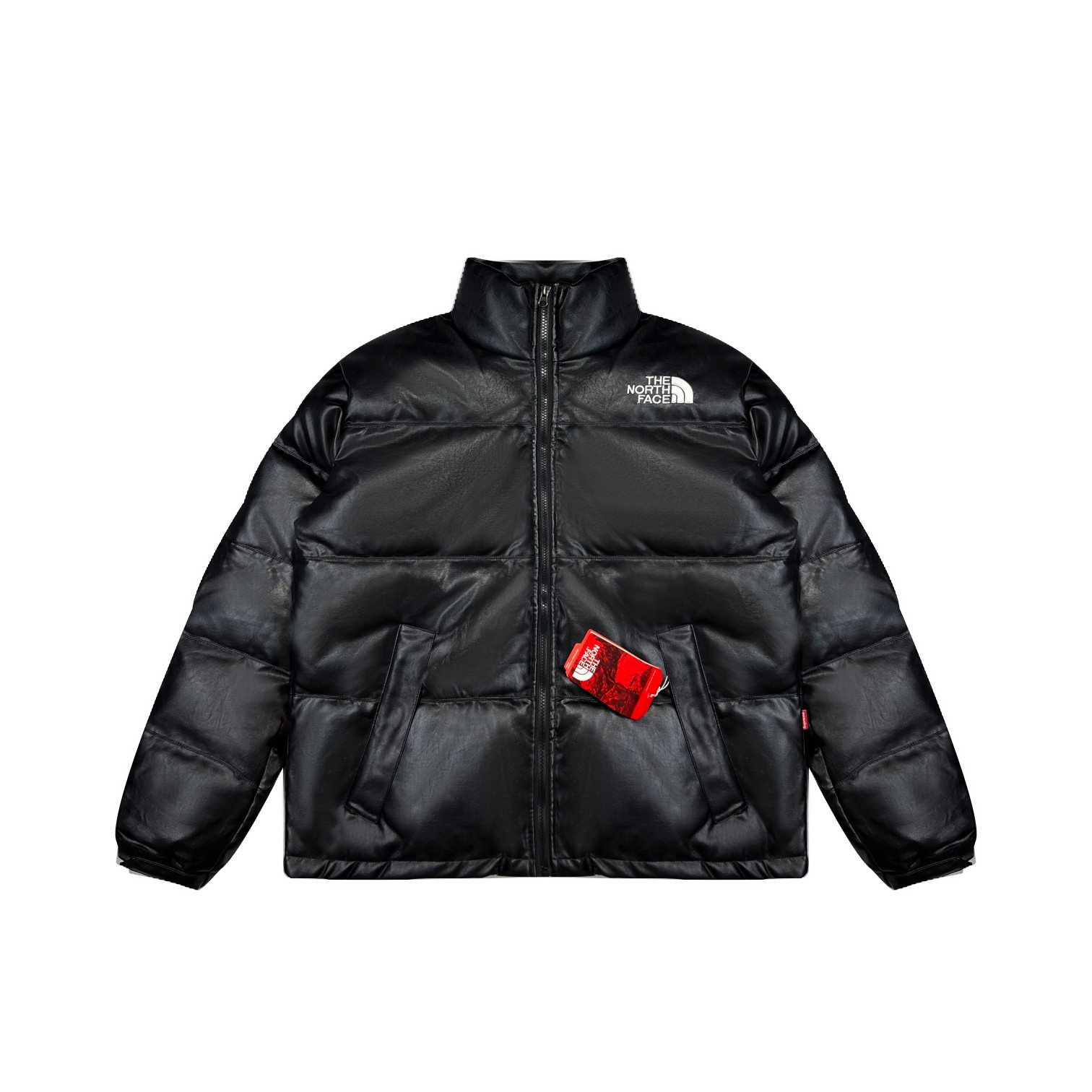 Supreme x The North Face Leather Nuptse Jacket Black - 17FW