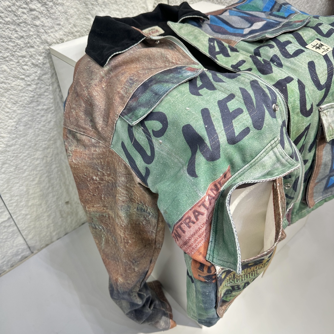 스투시 샵 자켓 알퐁소 캔버스 멀티