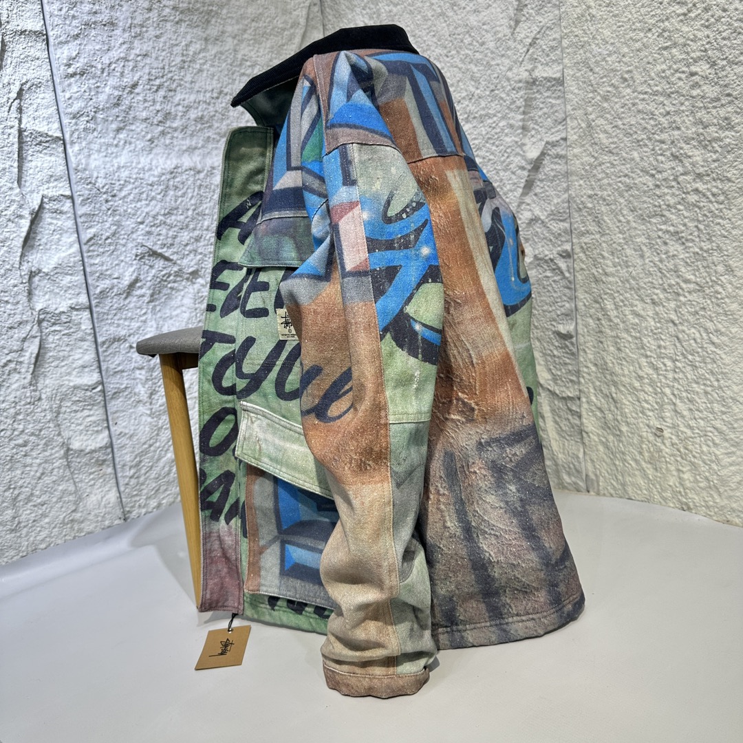 스투시 샵 자켓 알퐁소 캔버스 멀티