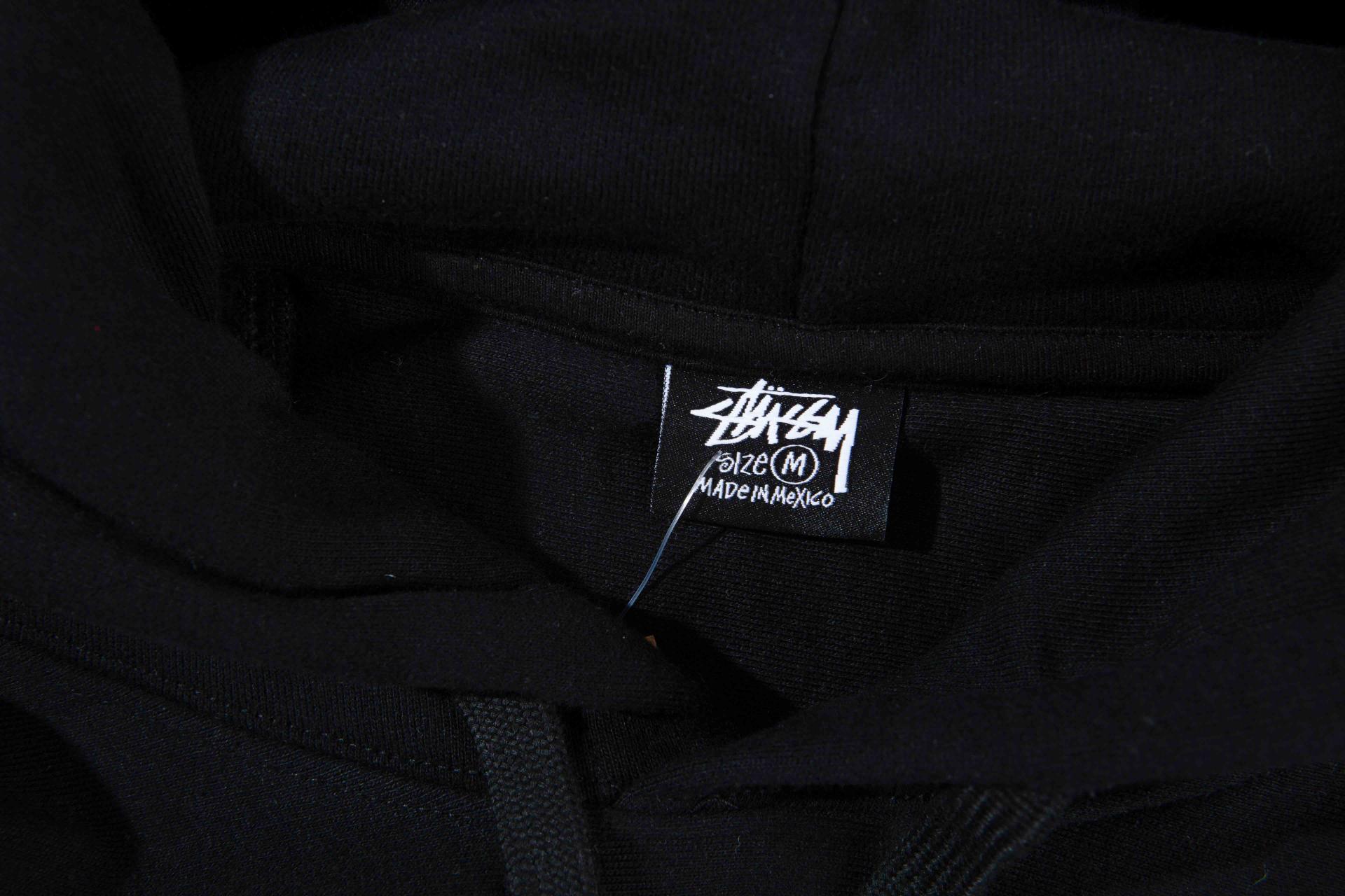 스투시 플러시 후드 블랙