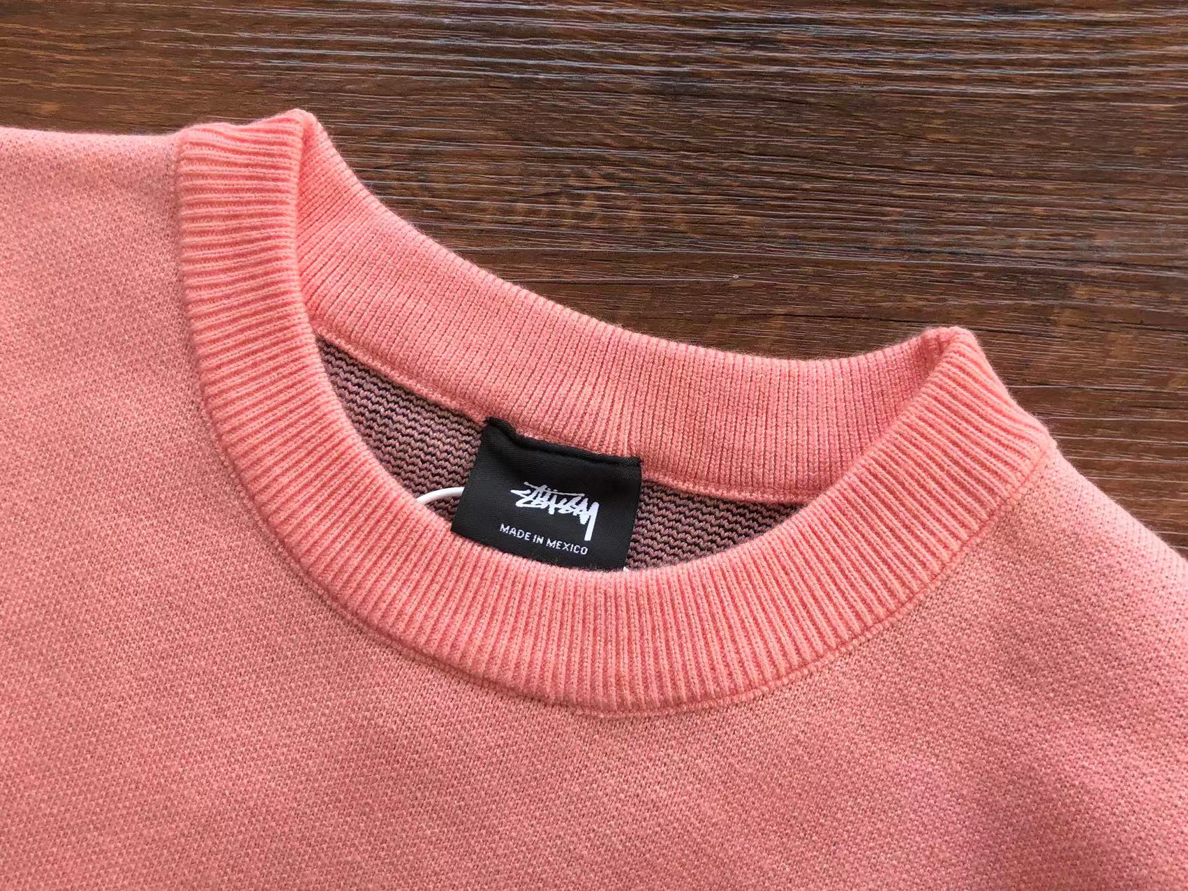 스투시 스탁 스웨터 핑크