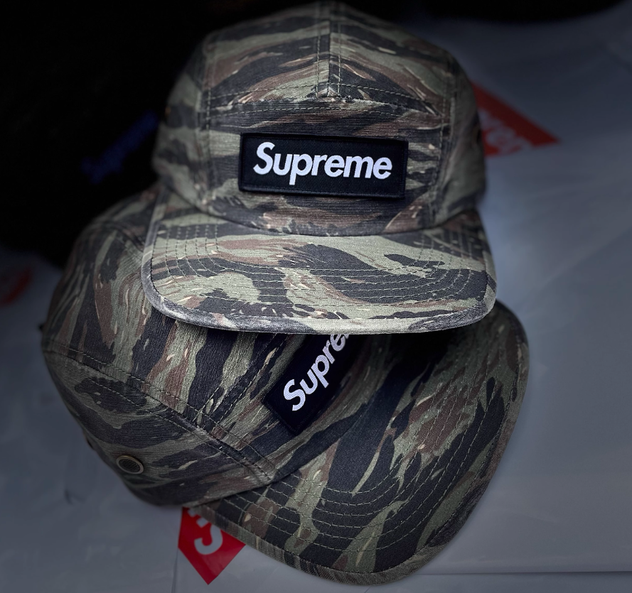 슈프림 밀리터리 캠프캡 올리브 타이거 카모