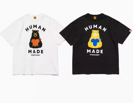 휴먼메이드 그래픽 곰 티셔츠