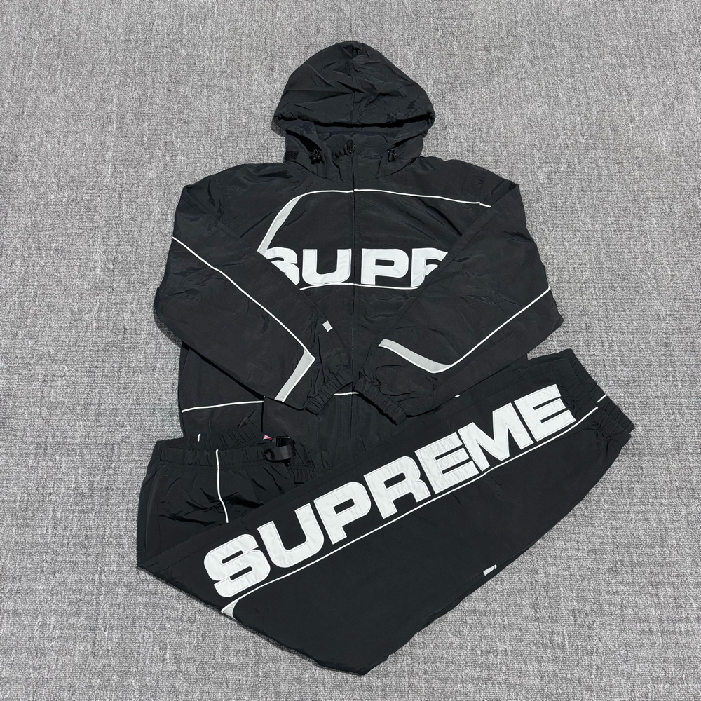 Supreme S Paneled Track suit black
