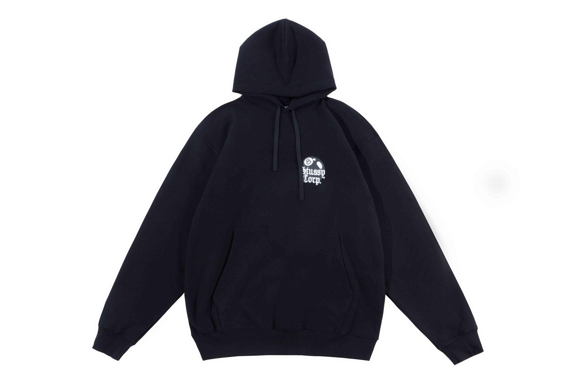 스투시 8볼 코퍼레이션 후드 블랙