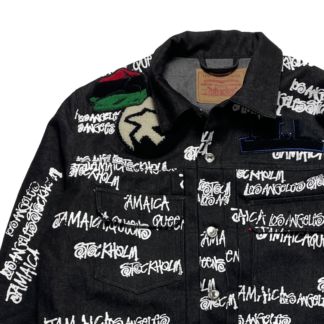 스투시 x 아워레가시 x 데님 티어스 TTL 데님 자켓 블랙