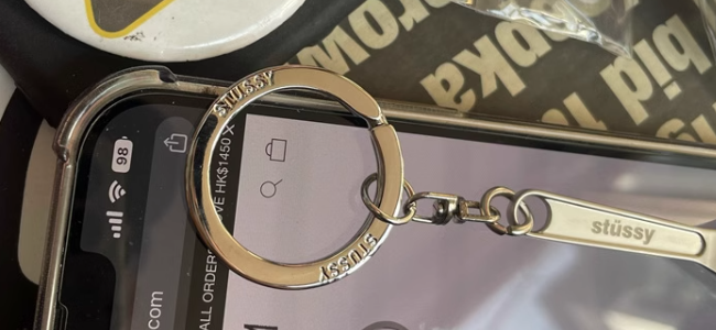 스투시 미니 렌치 키체인 실버