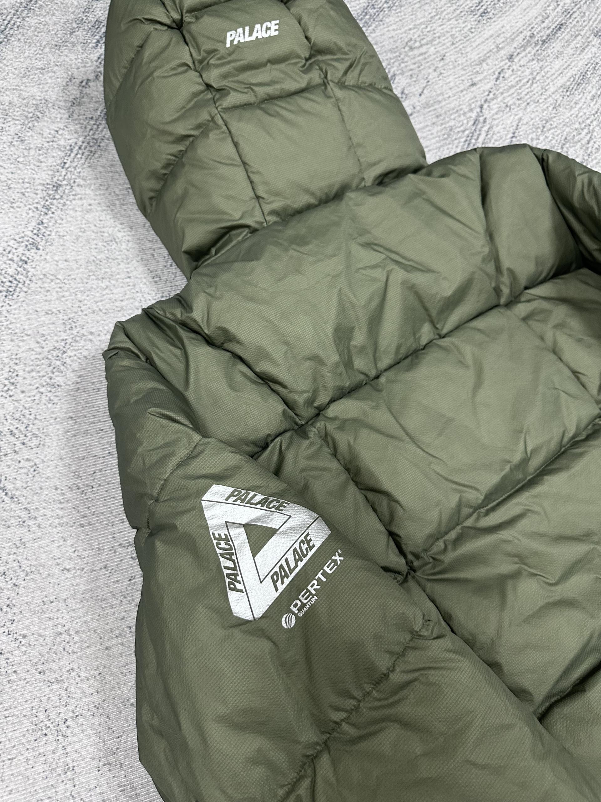 Palace Pertex Frost Balaclava Puffa Olive - 22FW