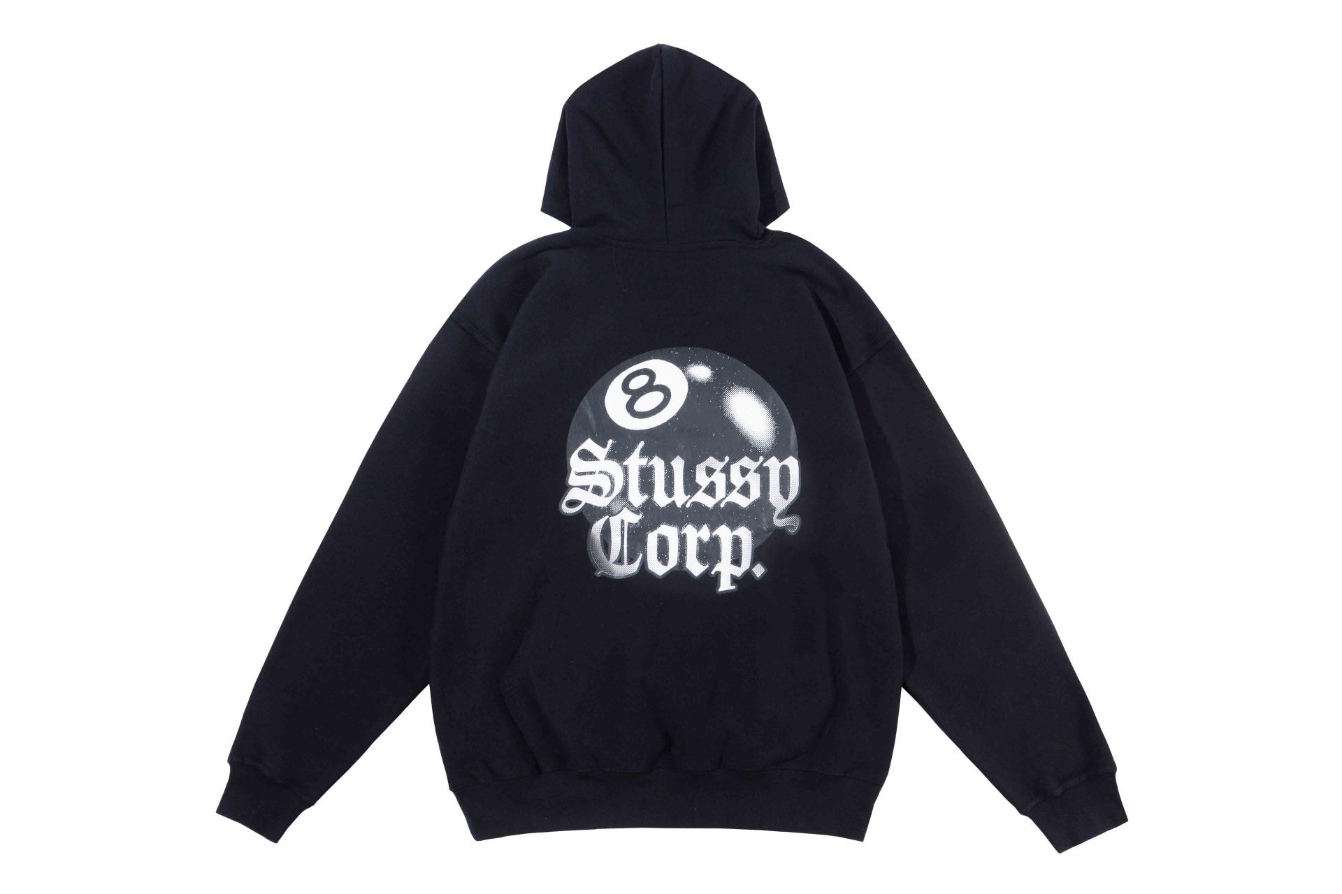 스투시 8볼 코퍼레이션 후드 블랙