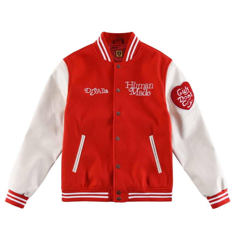 휴먼 메이드 x Girls Don't Cry 바시티 자켓