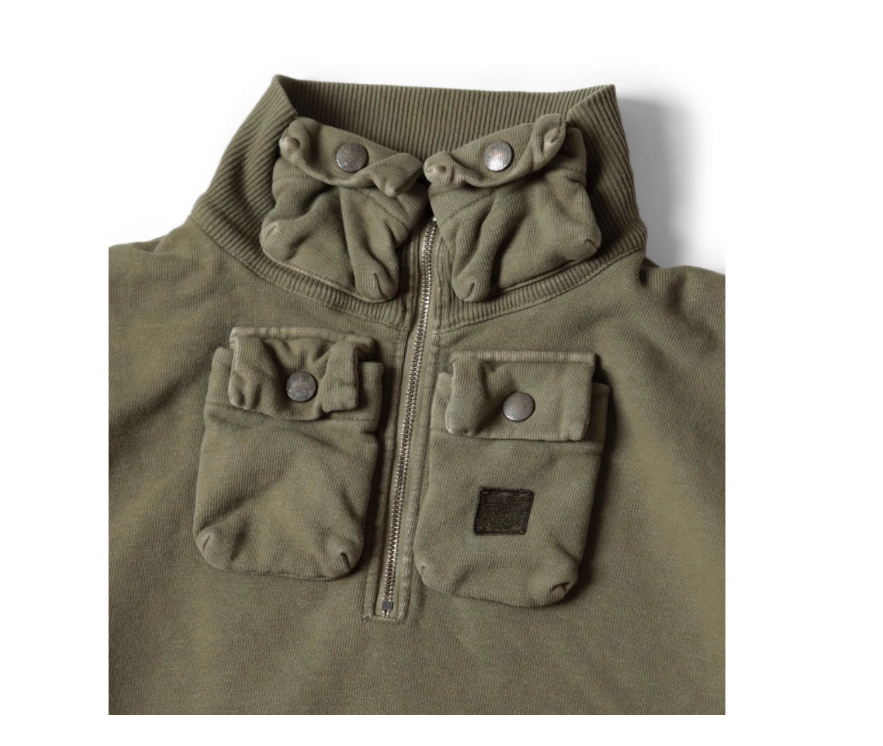 Kapital 캐피탈 플리스 니켈 4 하프 집 스웨트셔츠