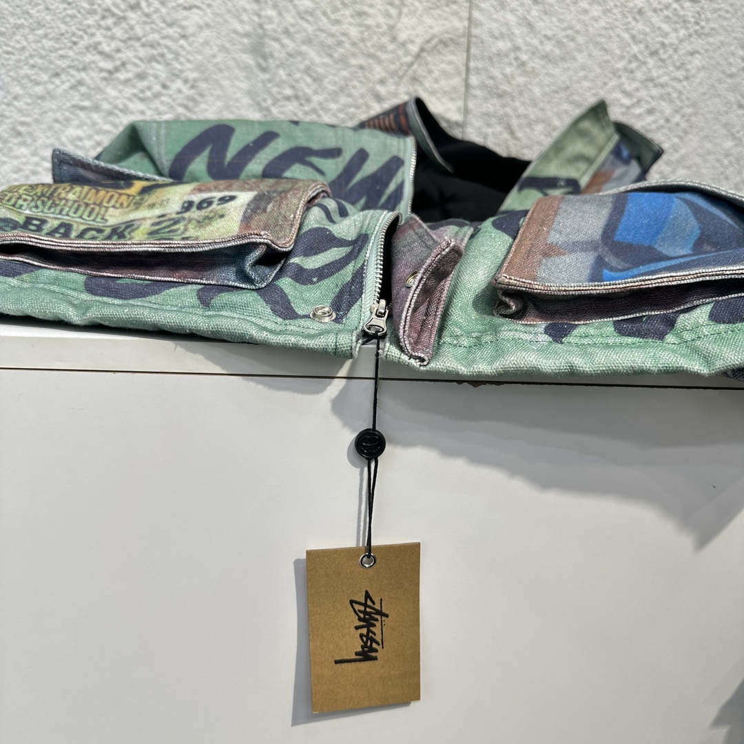 스투시 샵 자켓 알퐁소 캔버스 멀티