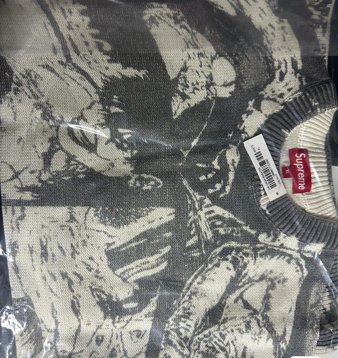 Supreme x The Crow Sweater White back