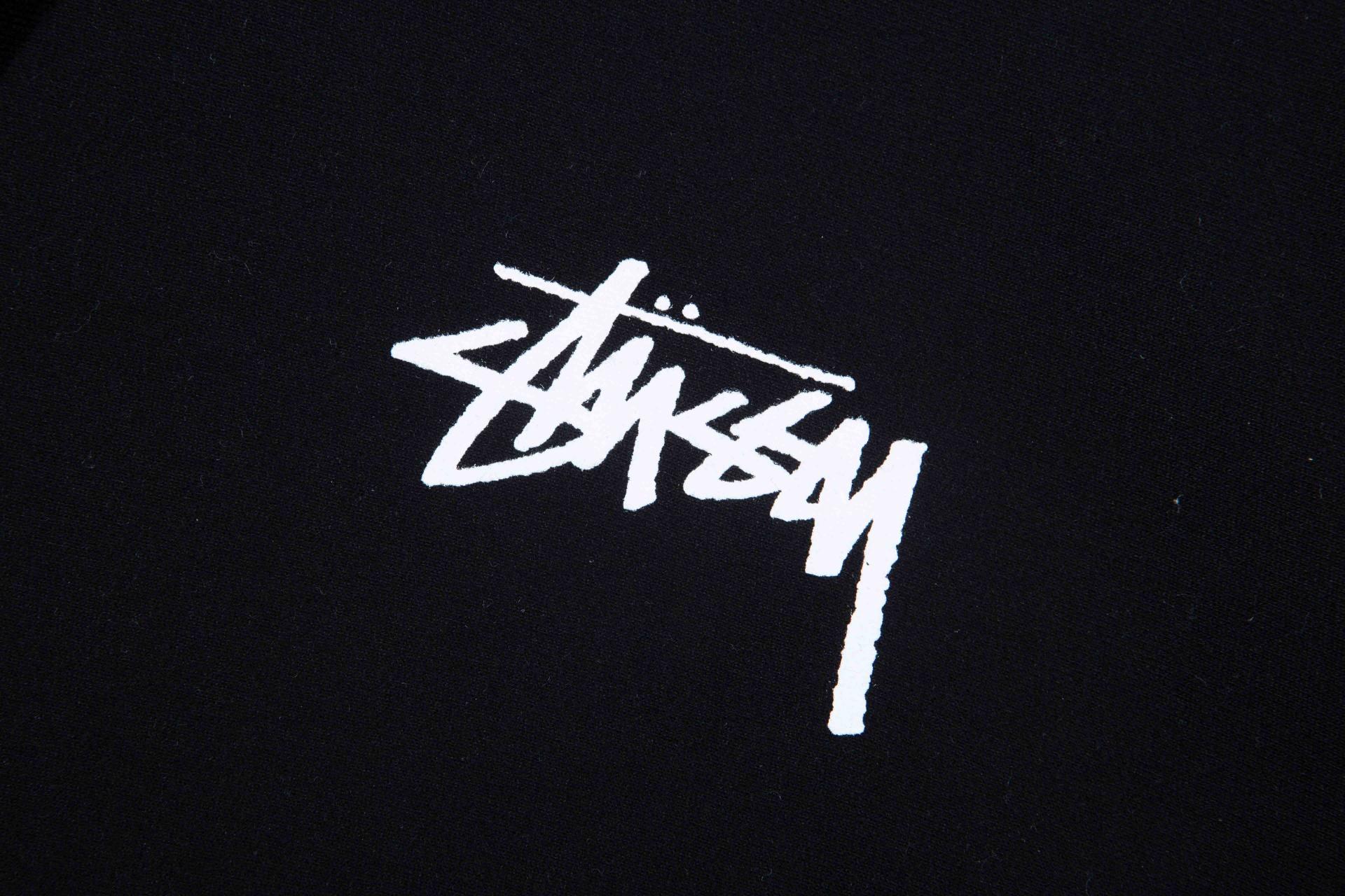 스투시 플러시 후드 블랙