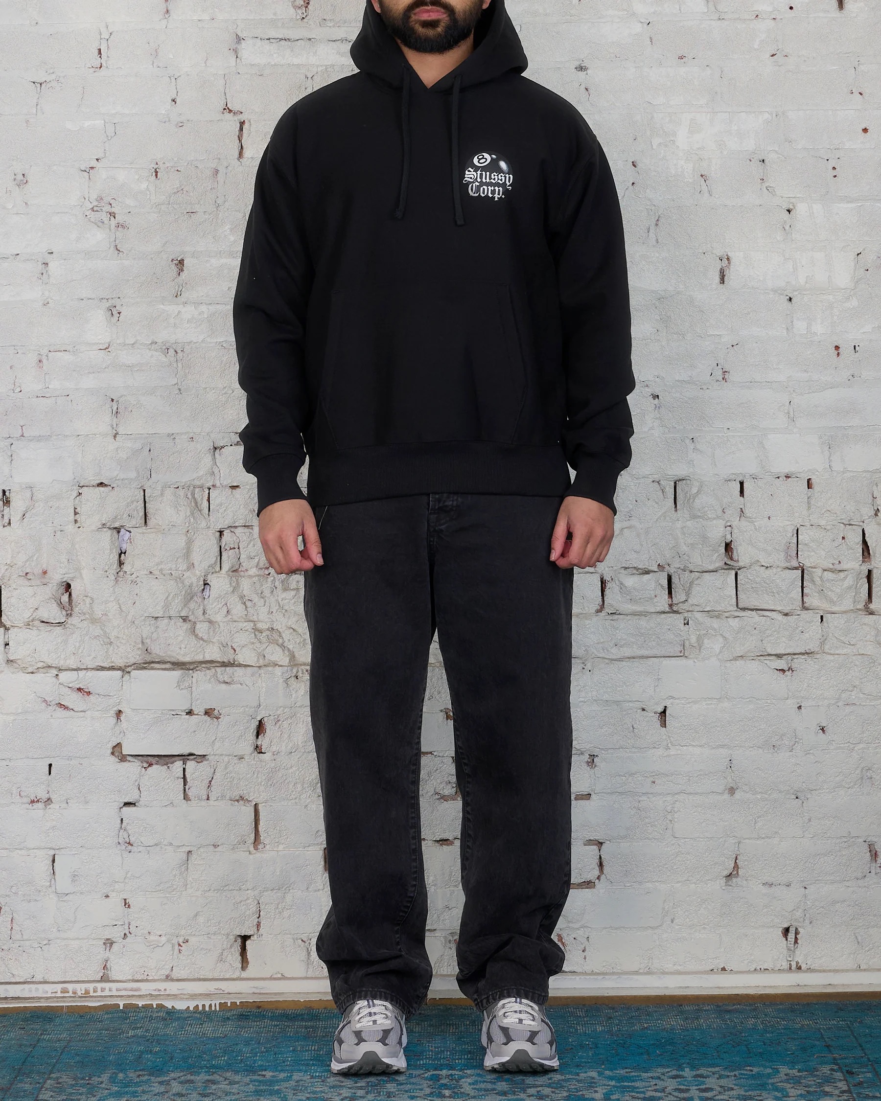 스투시 8볼 코퍼레이션 후드 그레이