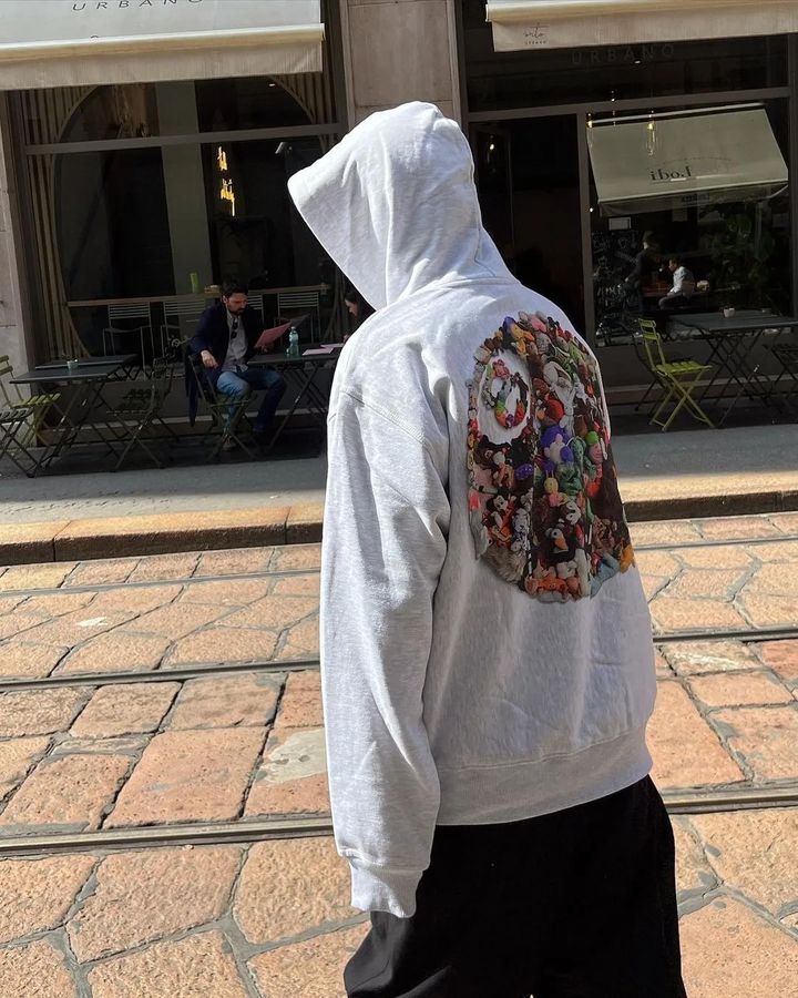 스투시 플러시 후드 블랙